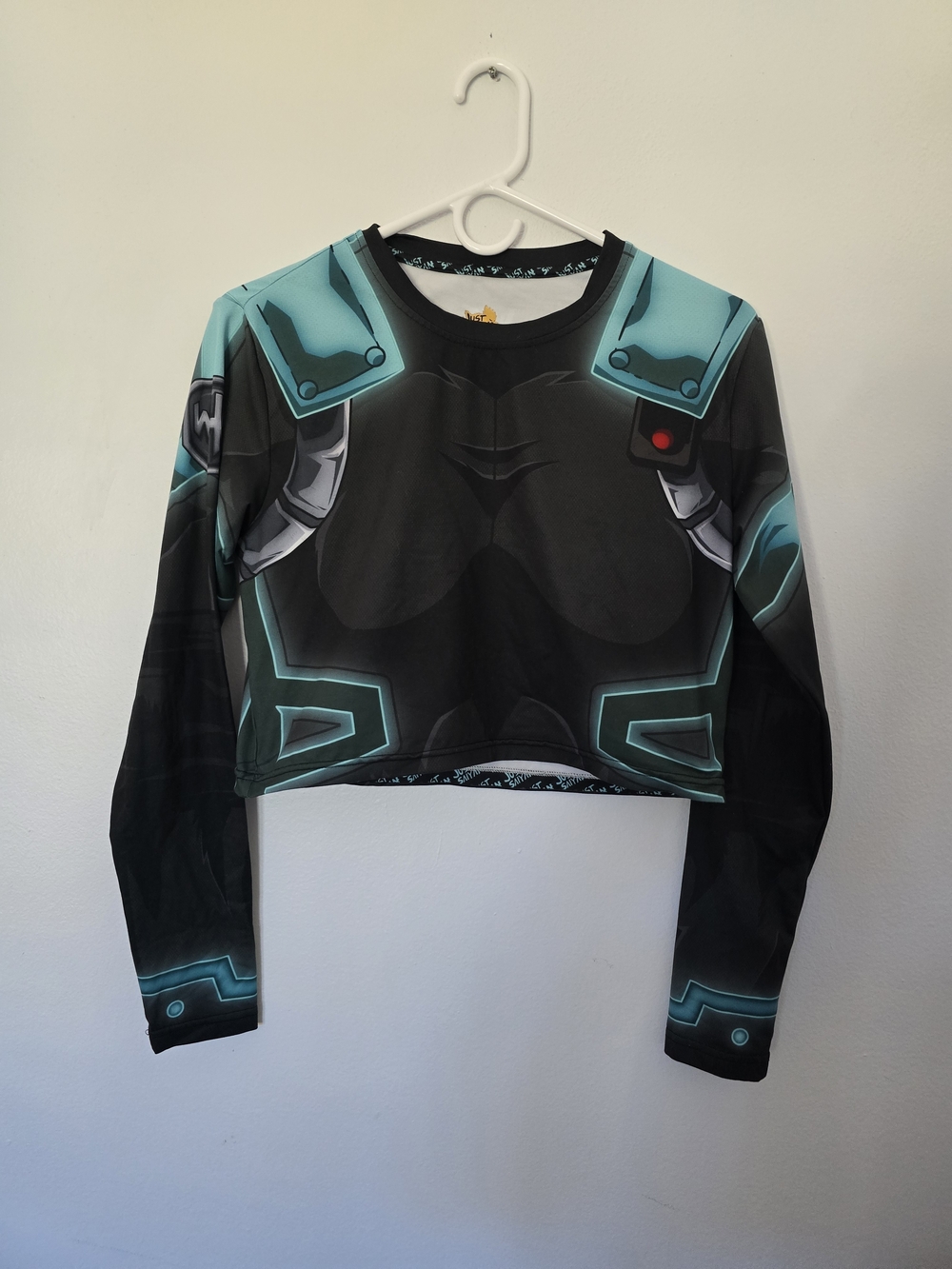 Just Saiyan Anime-Inspired Cropped Compression Shirt Futuristic Cosplay Armor